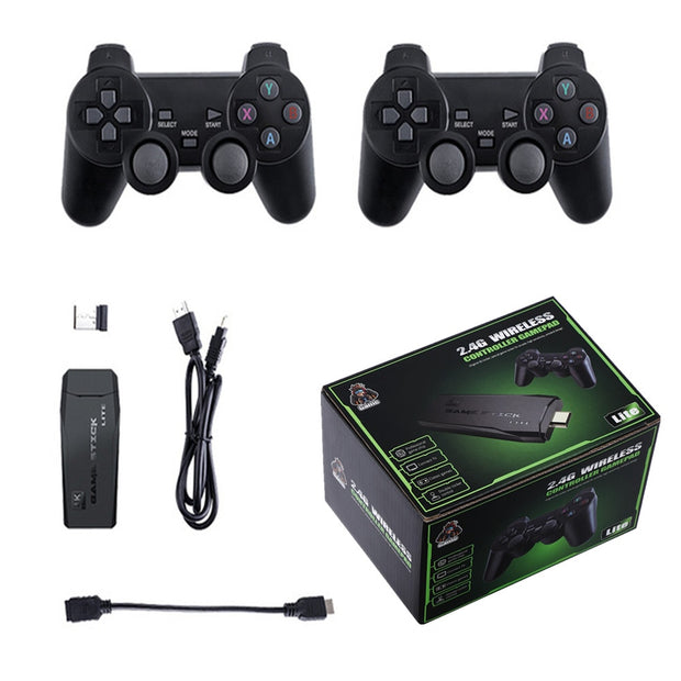 Video Game Console 2.4G Double Wireless Controller Game Stick 4K 10000 Games 64 32GB Retro Games for PS1/GBA Boy Christmas Gift Video Game Console Accessories DailyAlertDeals   
