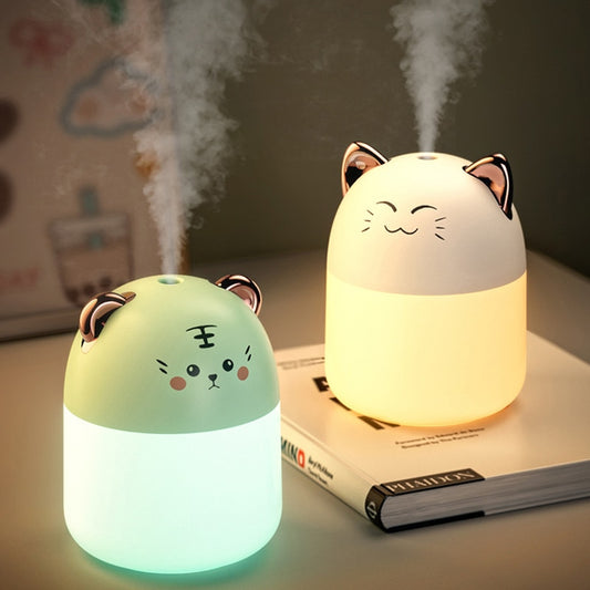 New Desktop Humidifier With Colorful Atmosphere Light 250ml Capacity Cold Mist Aroma Diffuser Home Bedroom Humidifier Purifies 0 DailyAlertDeals   