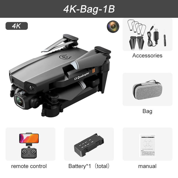 XT6 Mini Drone 4K 1080P HD Camera WiFi Fpv Air Pressure Altitude Hold Foldable Quadcopter RC Dron Kid Toy Boys GIfts Mini Drone 4K 1080P HD Camera DailyAlertDeals 4K Bag 1B USA 