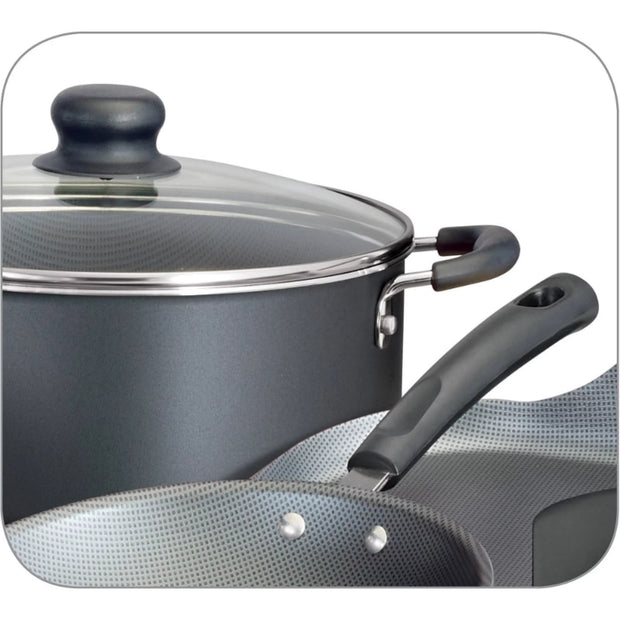 Cooking Ware Set 18 Piece Non-stick Cookware Set aluminum Pots, Pans and Utensils Cookware Essentials Cookware Set DailyAlertDeals   