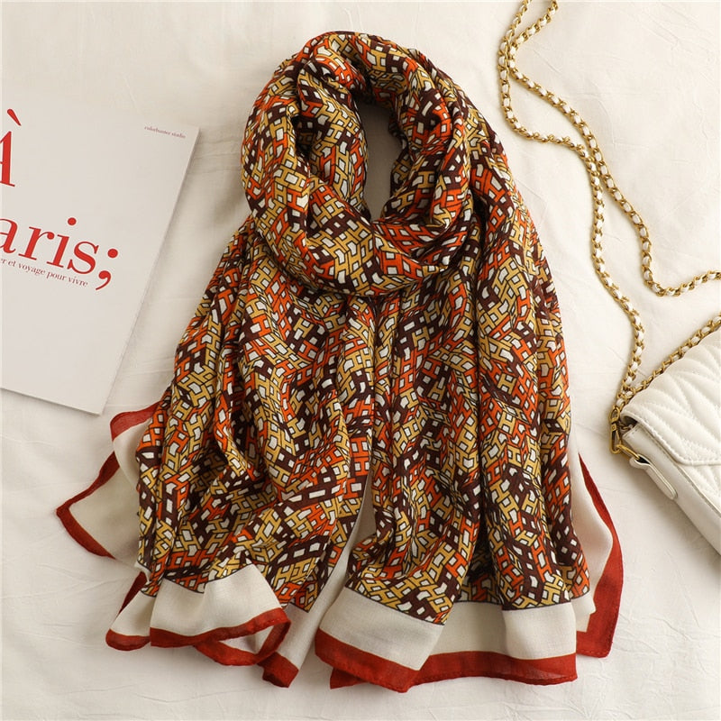2022 New Design Brand Women Scarf Fashion Print Cotton Spring Winter Warm Scarves Hijabs Lady Pashmina Foulard Bandana Plaid 0 DailyAlertDeals