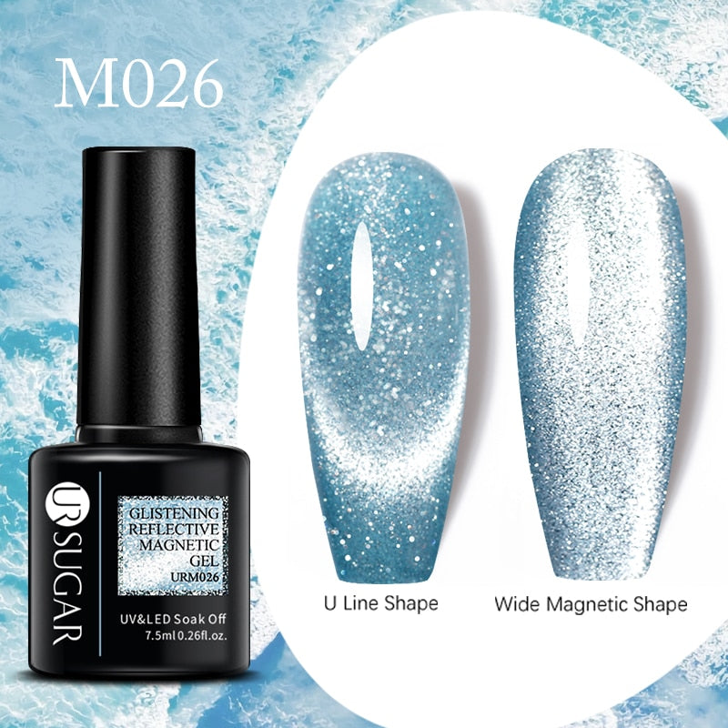 UR SUGAR Sparkling Gel Nail Polish Reflective Glitter Nail Gel Semi Permanent Nail Art Varnish For Manicures Need Base Top Coat 0 DailyAlertDeals Reflective Cat26  