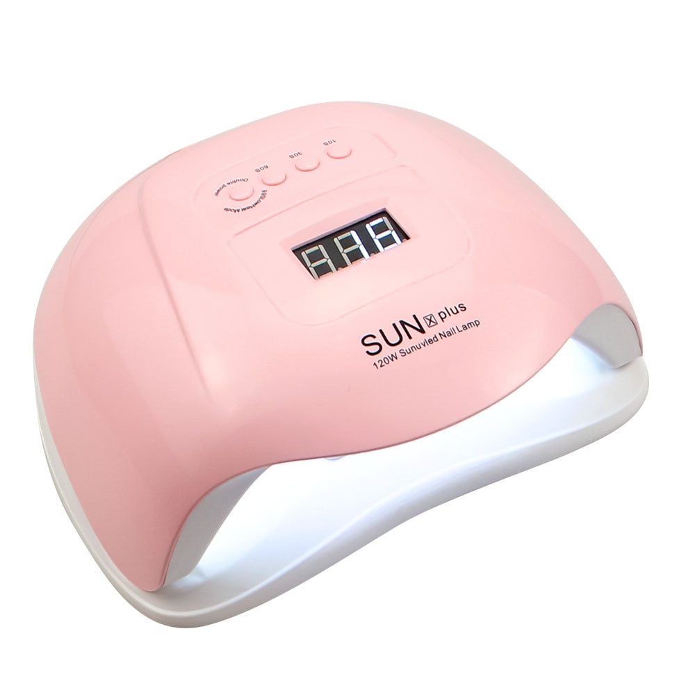 LED Nail Lamp for Gel Nail UV Lamp for Manicure Drying Gel Nail Polish With LCD Nail Dryer 3 Timing Nail Art Lamp Manicure Care Tool DailyAlertDeals pink China 