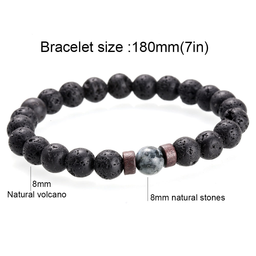 Men Bracelet Natural Moonstone Bead Tibetan Buddha Bracelet chakra Lava Stone Diffuser Bracelets Men Jewelry gift 0 DailyAlertDeals   