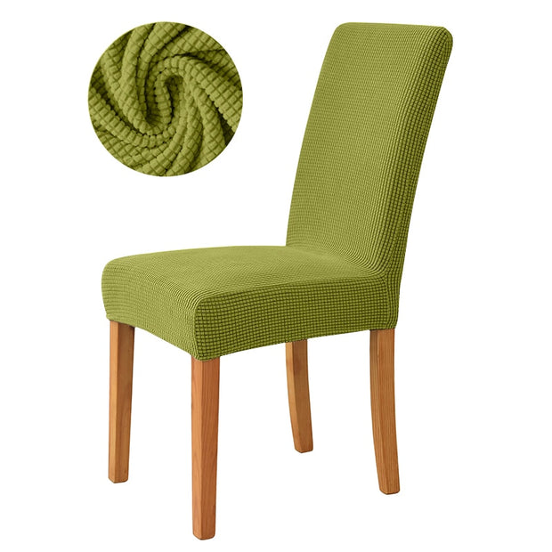 1/2/4/6 Pieces jacquard fabric Chair Cover Universal Size Most Cheap Chair Covers Seat Slipcovers For Dining Room Home Decor high chair covers DailyAlertDeals Green China 1 Piece