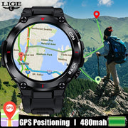 LIGE GPS New Smart Watch Men 480mAh Bracelet Sports Fitness Outdoors Watch IP68 Waterproof Smart Clock Call Reminder Smartwatch smart watch DailyAlertDeals   