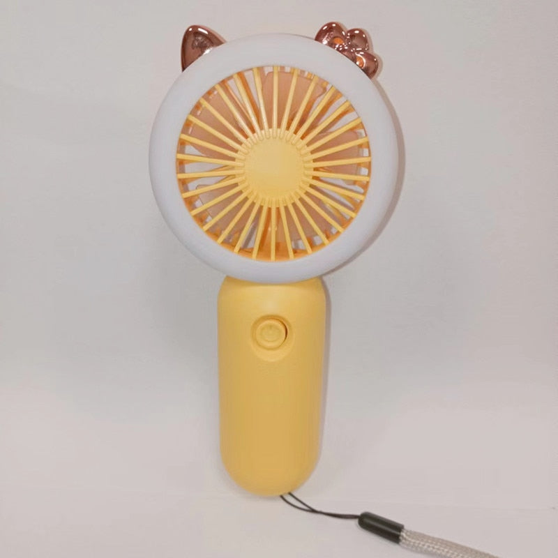 Handheld Pocket Fans USB Charging Lazy Fan Desktop Mini Fan Portable Dormitory Home Gift Student Outdoor Travel Mini Fan Portable Mini Fan DailyAlertDeals yellow  