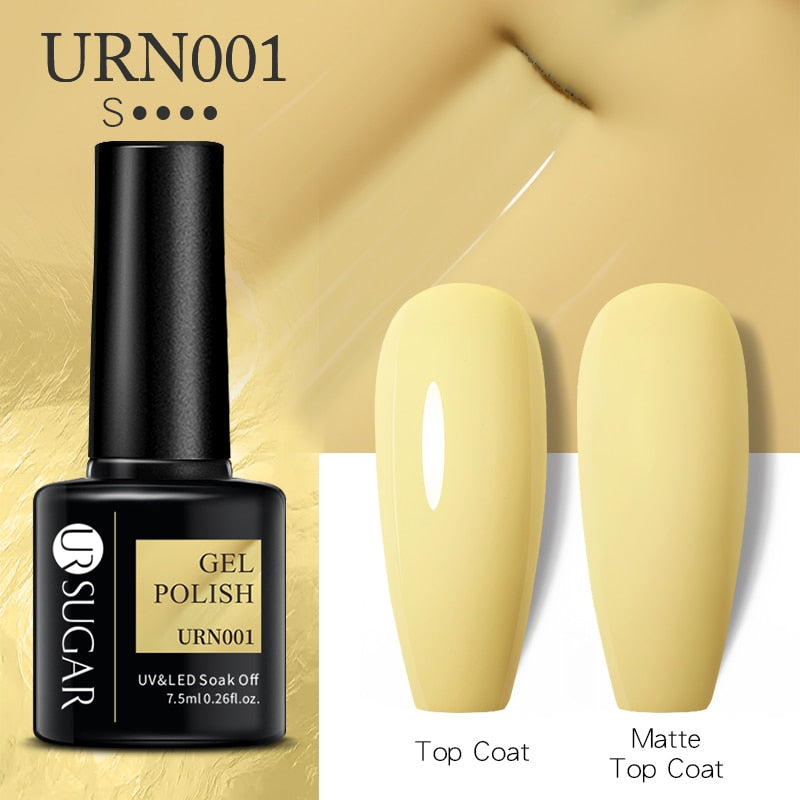UR SUGAR 7.5ml Dark Purple Gel Nail Polish Soak Off UV LED Semi Permanent Gel Varnishes Manicure Nails Art Matte Top Coat Needed nail polish DailyAlertDeals URN001  