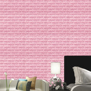 10pcs 3D Wall Sticker Imitation Brick Bedroom Decoration Waterproof Self Adhesive Wallpaper For Living Room Kitchen TV Backdrop 0 DailyAlertDeals pink China 