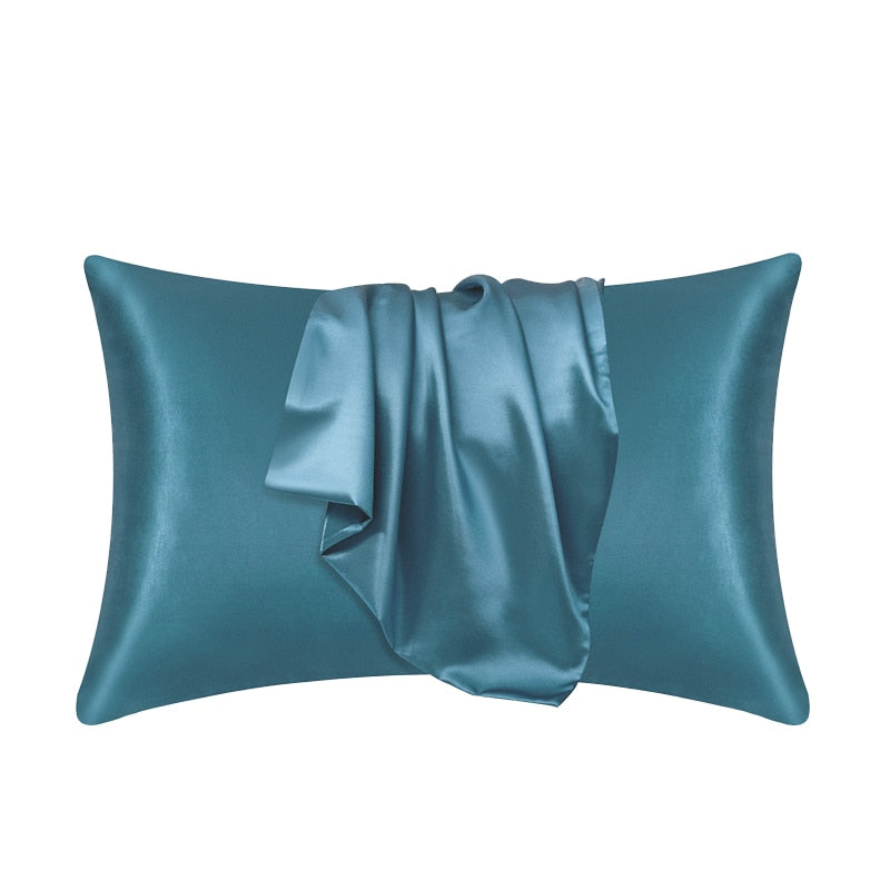 100% Natural Mulberry Silk Pillow Case Real Silk Protect Hair Skin Pillowcase Any Size Customized Bedding Pillow Cases Cover Pillowcases & Shams DailyAlertDeals Moonlight Blue 51x66cm 1pc 