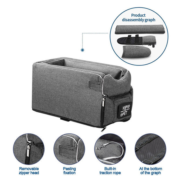 Portable Cat Dog Bed Travel Central Control Car Safety Pet Seat Transport Dog Carrier Protector For Small Dog Chihuahua Teddy 0 DailyAlertDeals   