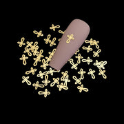 100Pcs/Lot Gold Metal Nail Decals Ultra-thin Flakes Nail Bling Rhinestone Cute 3D Nail Art Decorations Charm Nail Art Rivets 0 DailyAlertDeals 635  
