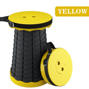 Portable Telescopic Folding Stool Outdoor Camping Retractable Stools for Travel Hiking Beach Chair Foldable Fishing Stool Chairs Folding Chairs & Stools DailyAlertDeals China Yellow 