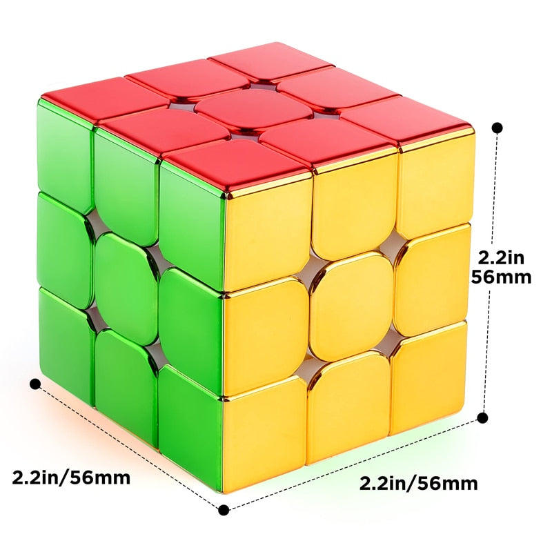 Cyclone Boys Plating 3x3x3 2x2 Magnetic Magic Cube 3x3 Professional Speed Puzzle 3×3 2×2 Children&#39;s Fidget Toy 3×3×3 Magnet Cubo 0 DailyAlertDeals   