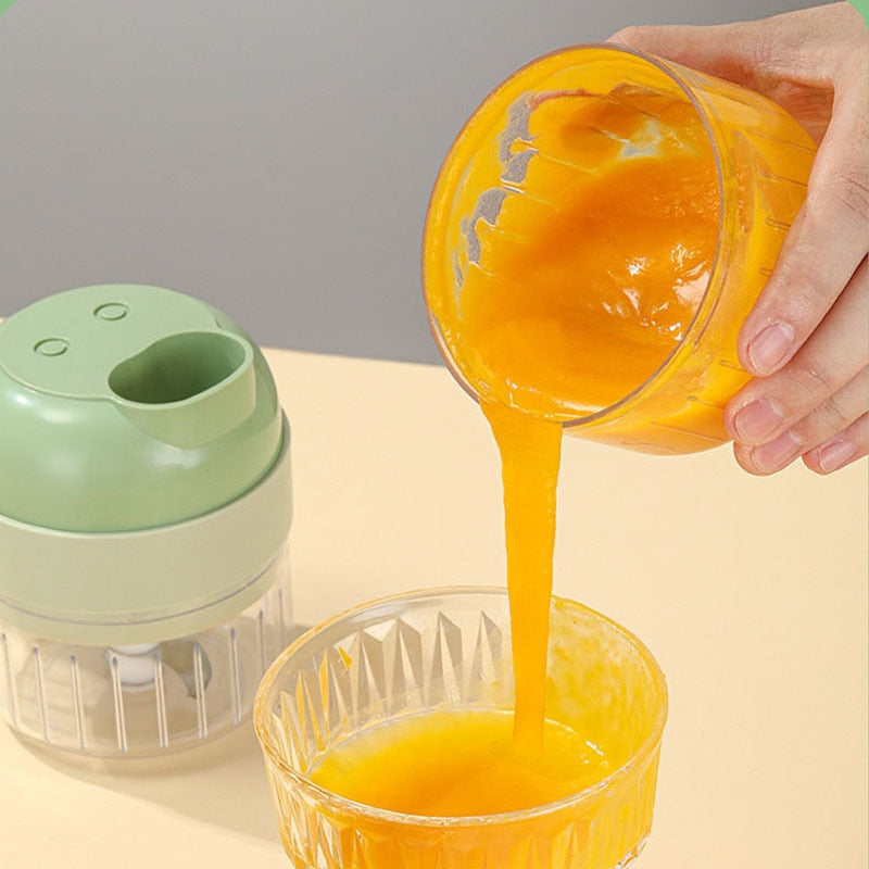 Multifunctional Handheld Electric Vegetable Slicer 4 In 1 Fruit Carrot Potato Chopper Cutting Machine USB Charging Potato Masher Wireless Kitchen Slicers DailyAlertDeals   
