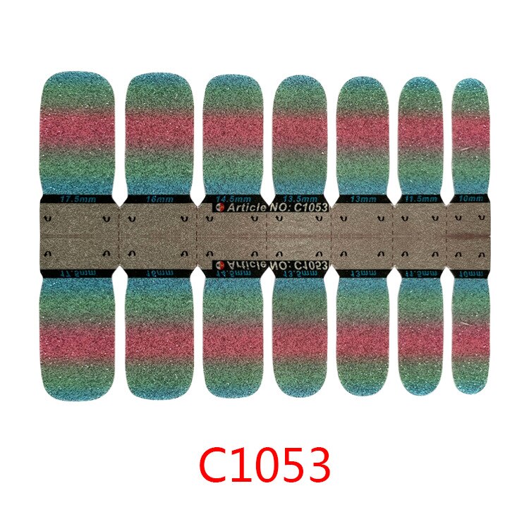 1sheet Korean Nail Polish Strips DIY Waterproof Nail Wraps Mixed Patterns Full Nail Patch Adhesive for Women Nail Art Stickers nail decal sticker DailyAlertDeals C1053  