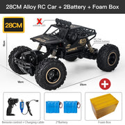 ZWN 1:12 / 1:16 4WD RC Car With Led Lights 2.4G Radio Remote Control Cars Buggy Off-Road Control Trucks Boys Toys for Children RC Car for fun DailyAlertDeals 28CM Black 2B Alloy China 