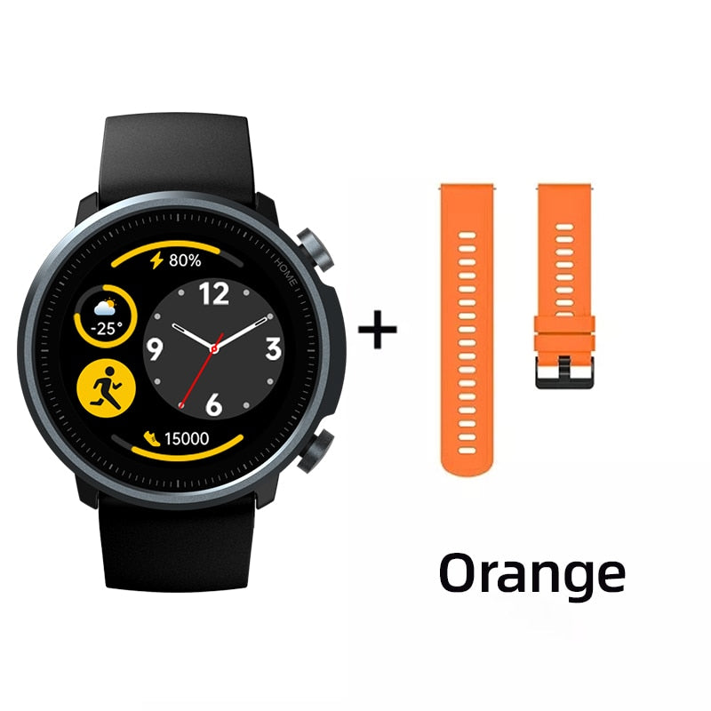 Mibro A1 Smartwatch Global Version Blood Oxygen Heart Rate Monitor 5ATM Waterproof Fashion Bluetooth Sport Men Women Smart Watch smart watch DailyAlertDeals Add Orange Strap  