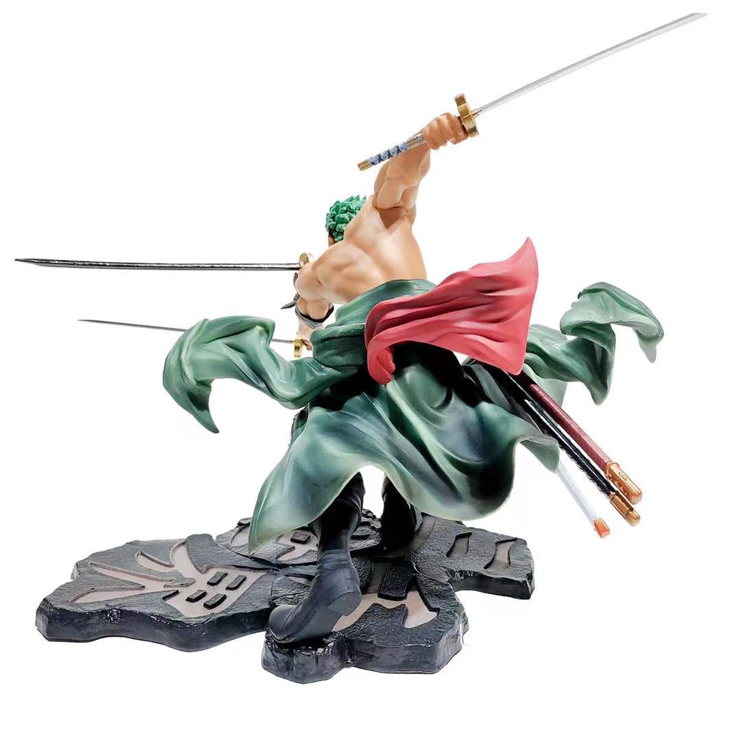 Hot One Piece 10cm Anime Figure GK Roronoa Zoro Three-blade Sa-maximum Manga Anime Statue Action Figure Collection Model Kid Toy Action & Toy Figures DailyAlertDeals   