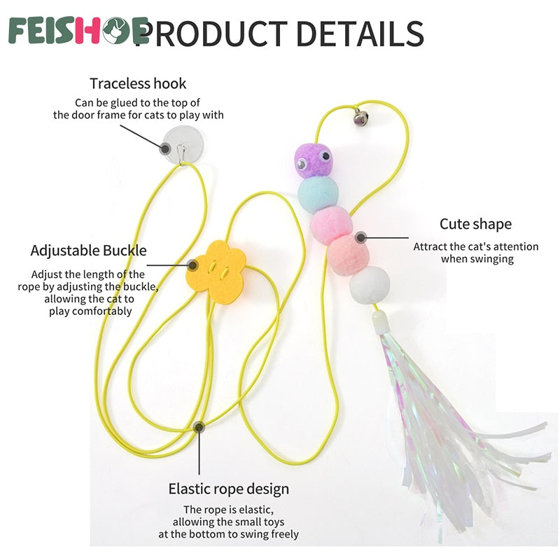 Interactive Hanging Cat Toy Simulation Cat Toy Funny Self-hey Interactive Toy for Kitten Playing Teaser Wand Toy Cat Supplies Hanging Cat Toy DailyAlertDeals   