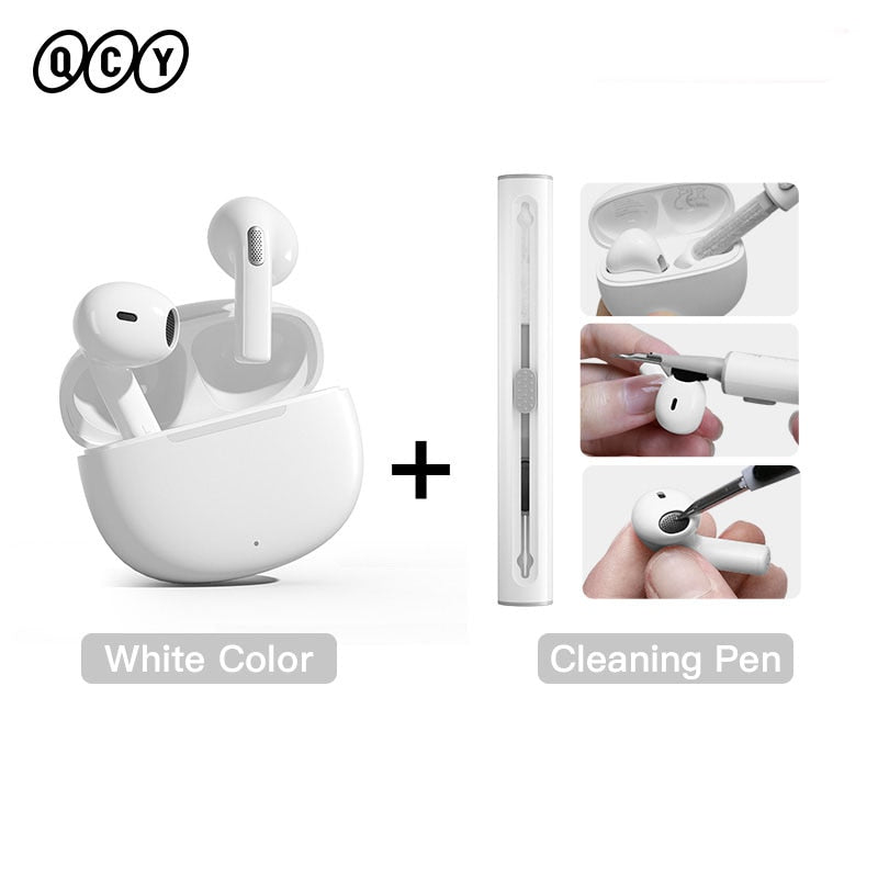 TWS Wireless Earphones Bluetooth 5.3 Earbuds 68ms Low Latency 13mm Driver HIFI Headphones 4 Mics+ENC HD Call Headsets TWS Wireless Earphones DailyAlertDeals T20 White Type 4 China 