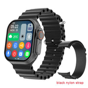 2023 New Smart Watch Body Temperature Ultra Series 8 NFC Smartwatch Wireless Charging Bluetooth Call Men Women Watch for Apple Smart watch DailyAlertDeals black nylon  