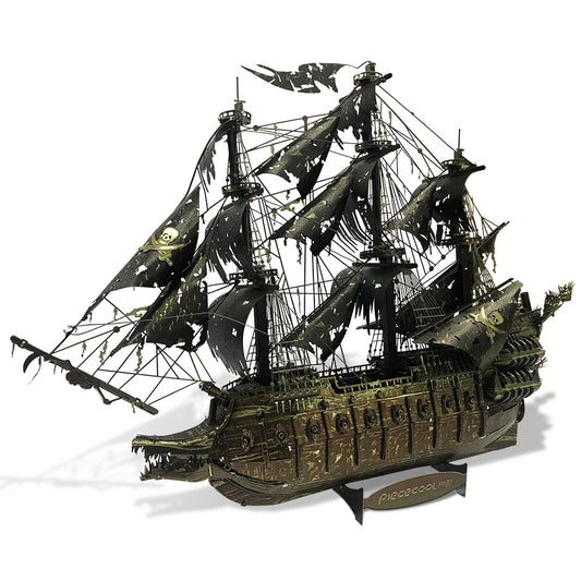 Piececool 3D Metal Puzzle The Flying Dutchman Model Building Kits Pirate Ship Jigsaw for Teens Brain Teaser DIY Toys Pirate Ship Model DailyAlertDeals   