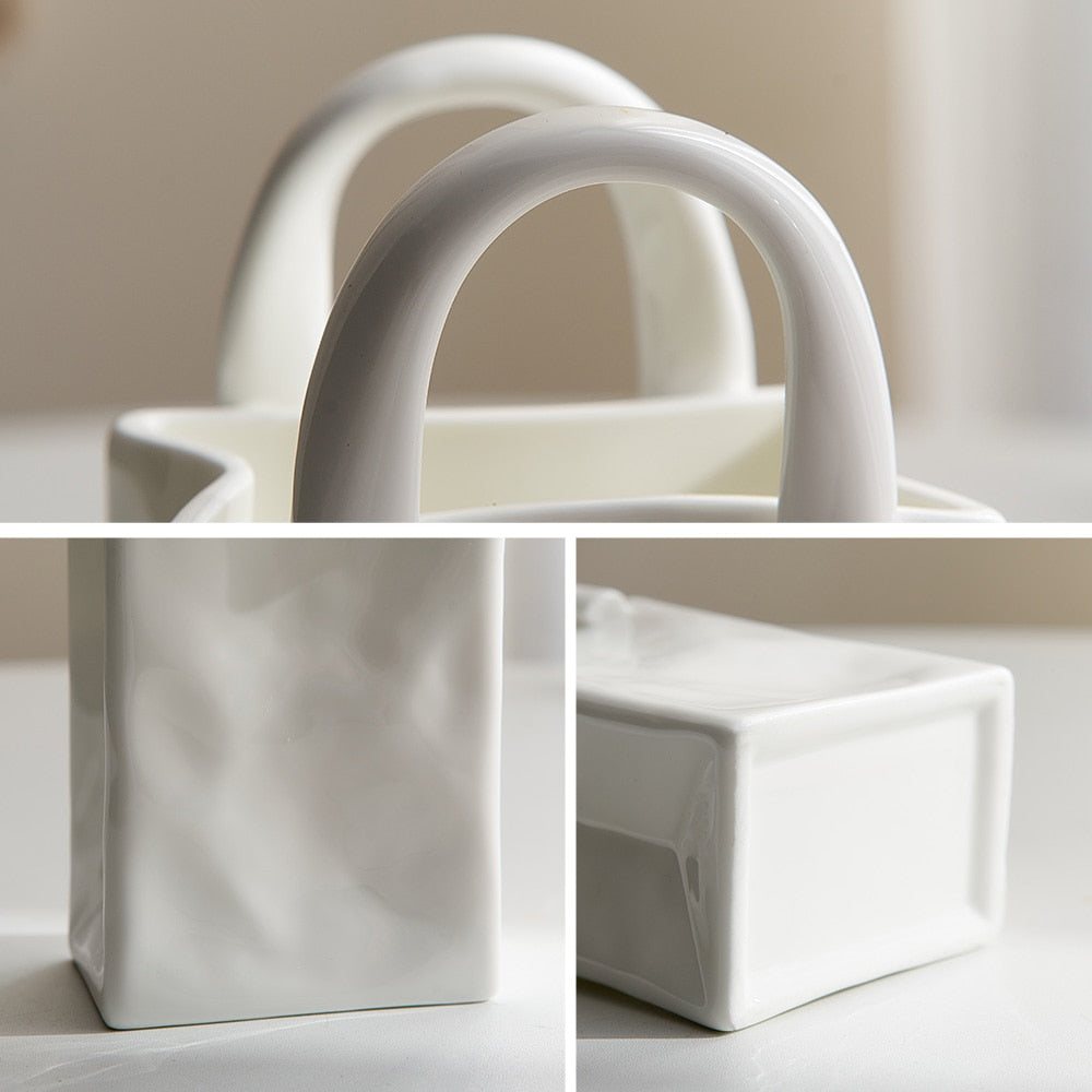 Nordic minimalistic Ceramic Vase White Ceramic Flower Vase Modern Home Decor Great pot pottery Living Room Decoration Ornaments Nordic Ceramic Vase DailyAlertDeals   