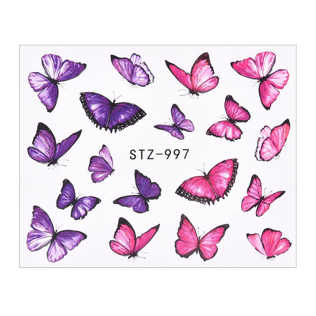 1Pcs Water Nail Decal and Sticker Flower Leaf Tree Green Simple Summer DIY Slider for Manicure Nail Art Watermark Manicure Decor Nail Sticker DailyAlertDeals TA621  