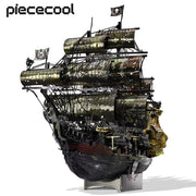 3D Metal Puzzle The Queen Anne Revenge Jigsaw Pirate Ship DIY Model Building Kits Toys for Teens Brain Teaser Pirate ship model Decor DailyAlertDeals USA  