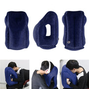 Inflatable Air Cushion Travel Pillow Headrest Chin Support Cushions for Airplane Plane  Office Rest Neck Nap Pillows Travel Pillows DailyAlertDeals   