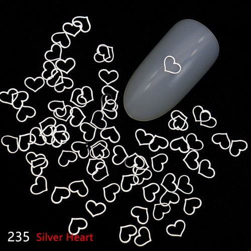 100Pcs/Lot Gold Metal Nail Decals Ultra-thin Flakes Nail Bling Rhinestone Cute 3D Nail Art Decorations Charm Nail Art Rivets 0 DailyAlertDeals 235  