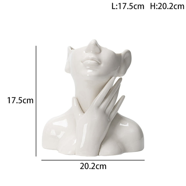 Interior Decor The Body Art Abstract Ceramic Pottery Vase Art Flower Creative Flowerpot Desktop Ornaments Home Decorations Ceramic Vase DailyAlertDeals A  
