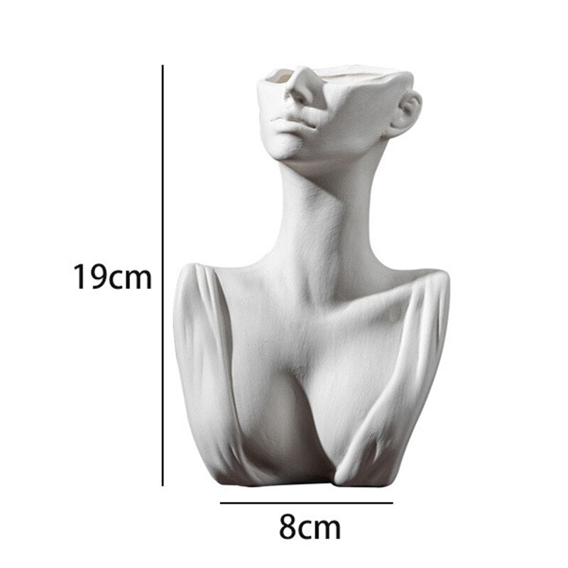 Nordic Vase Circular Hollow Ceramic Donuts Flower Pot Home Living Room Decoration Accessories Interior Office Desktop Decor Gift Vases DailyAlertDeals NV-SHI  