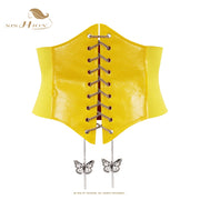Women's Underbust Corsets Tops Body Shapewear Girdles Bustiers Waist Cincher Corset Waist Trainer for Women Shapewear DailyAlertDeals VD2597ButterflyYello waist 62-80cm 