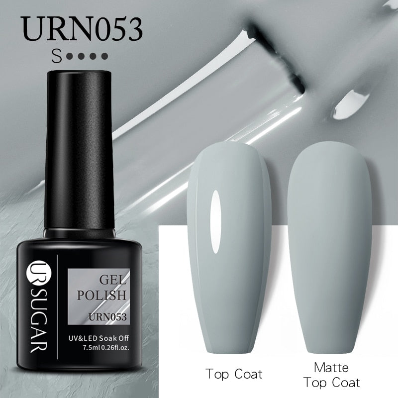 UR SUGAR 7.5ml Dark Purple Gel Nail Polish Soak Off UV LED Semi Permanent Gel Varnishes Manicure Nails Art Matte Top Coat Needed nail polish DailyAlertDeals URN053  