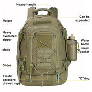 60L Men Military Tactical Backpack Molle Army Hiking Climbing Bag Outdoor Waterproof Sports Travel Bags Camping Hunting Rucksack 0 DailyAlertDeals   