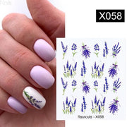 Harunouta 1 Sheet Nail Water Decals Transfer Lavender Spring Flower Leaves Nail Art Stickers Nail Art Manicure DIY 0 DailyAlertDeals   