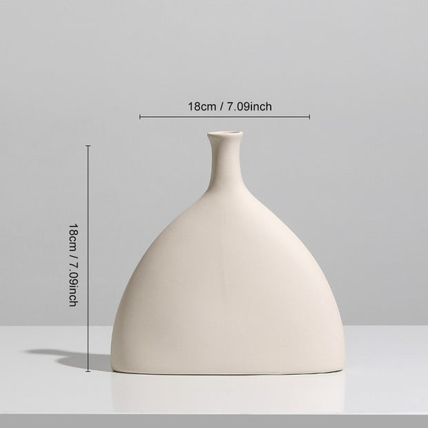 Nordic Modern Ceramic Vases for Decor Circular Hollow Donuts Vases for Flowers Pot Home Living Room Decoration Accessories Interior Office Desktop Decor Gift Vases DailyAlertDeals C  