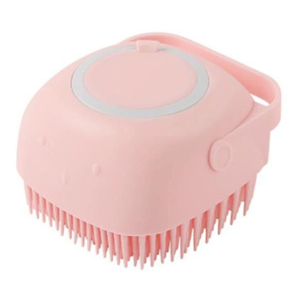 Bathroom  Puppy Big Dog Cat Bath Massage Gloves Brush Soft Safety Silicone Pet Accessories for Dogs Cats Tools Mascotas Products 0 DailyAlertDeals Square Pink As the pictures 