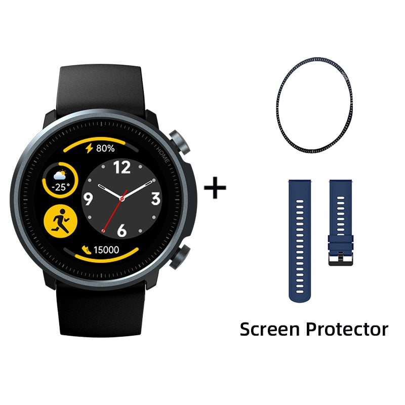 Mibro A1 Smartwatch Global Version Blood Oxygen Heart Rate Monitor 5ATM Waterproof Fashion Bluetooth Sport Men Women Smart Watch smart watch DailyAlertDeals Blue Add Protector  