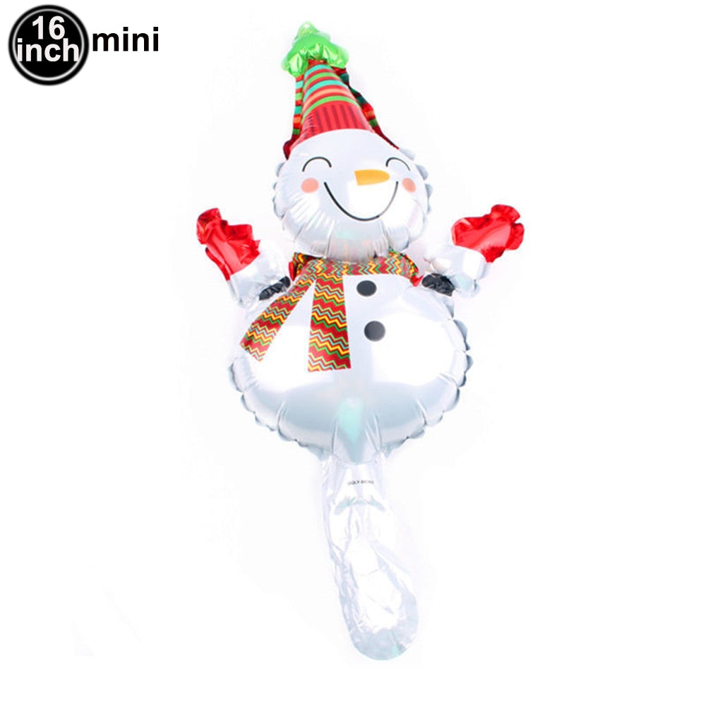 1pc Jumbo Gingerbread Man Foil Balloons Christmas Balloon Xmas Helium Foil Balloon Christmas Party Supplies New Year Decoration Balloons DailyAlertDeals mini snowman1 As pitures show 