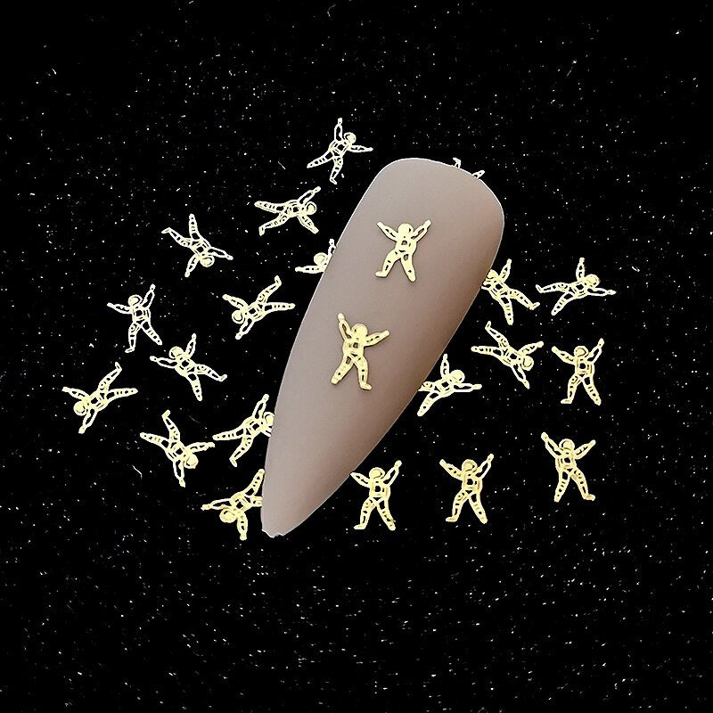 100Pcs/Lot Gold Metal Nail Decals Ultra-thin Flakes Nail Bling Rhinestone Cute 3D Nail Art Decorations Charm Nail Art Rivets 0 DailyAlertDeals 787  