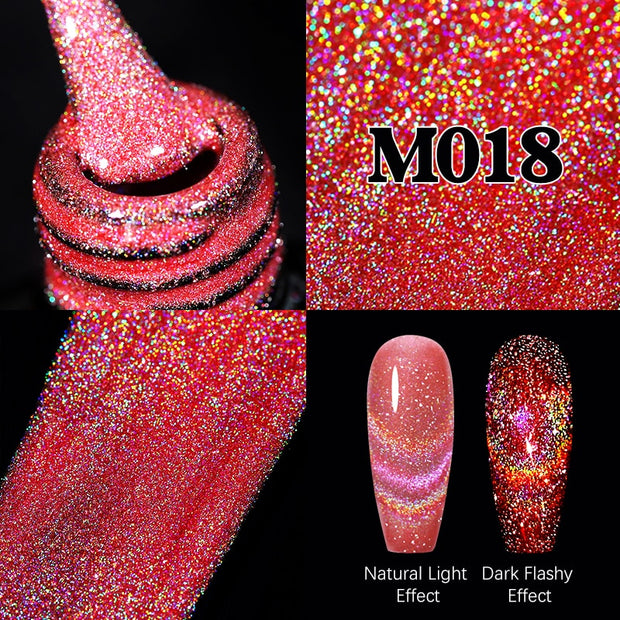 UR SUGAR Sparkling Gel Nail Polish Reflective Glitter Nail Gel Semi Permanent Nail Art Varnish For Manicures Need Base Top Coat 0 DailyAlertDeals Reflective Cat M018  