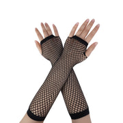 Stylish Long Black Fishnet Gloves Womens Fingerless Gloves Girls Dance Gothic Punk Rock Costume Fancy Gloves Fingerless Gloves DailyAlertDeals style 1 1 One Size 