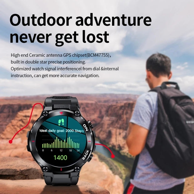 LIGE GPS New Smart Watch Men 480mAh Bracelet Sports Fitness Outdoors Watch IP68 Waterproof Smart Clock Call Reminder Smartwatch smart watch DailyAlertDeals   