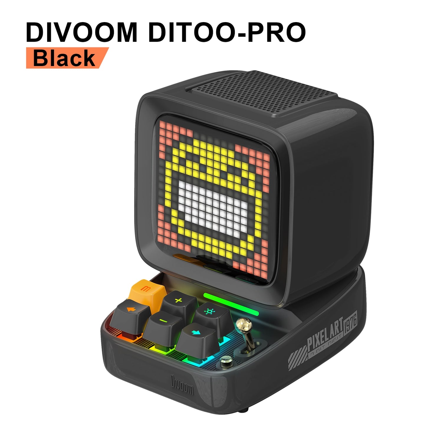 Divoom Ditoo-Pro Retro Pixel Art Bluetooth Portable Speaker Alarm Clock DIY LED Display Board, Cute Gift Home Light Decoration Bluetooth Portable Speaker DailyAlertDeals China Ditoo-Pro Black Speaker