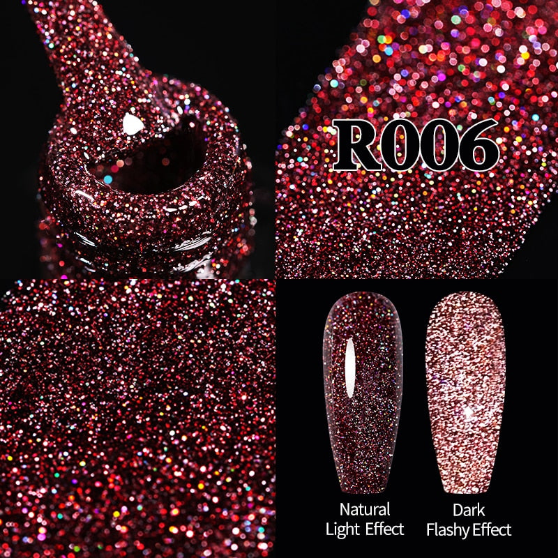 UR SUGAR Sparkling Gel Nail Polish Reflective Glitter Nail Gel Semi Permanent Nail Art Varnish For Manicures Need Base Top Coat 0 DailyAlertDeals Reflective R006  