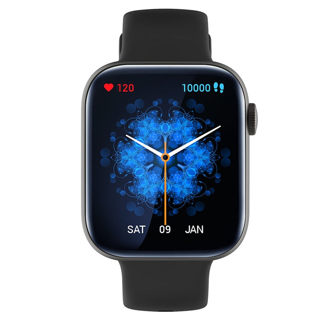 Smart Watches for Men Women, 1.81" Smart Watch with Bluetooth Call (Answer Make Calls), Fitness Tracker Watch IP68 Waterproof Multiple Sports Modes Smartwatch for Android Phones iPhone smart watch DailyAlertDeals Black silicone belt  