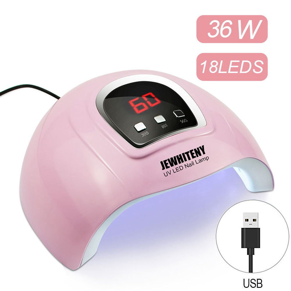 LED Nail Lamp for Gel Nail UV Lamp for Manicure Drying Gel Nail Polish With LCD Nail Dryer 3 Timing Nail Art Lamp Manicure Care Tool DailyAlertDeals USB LAMP China 